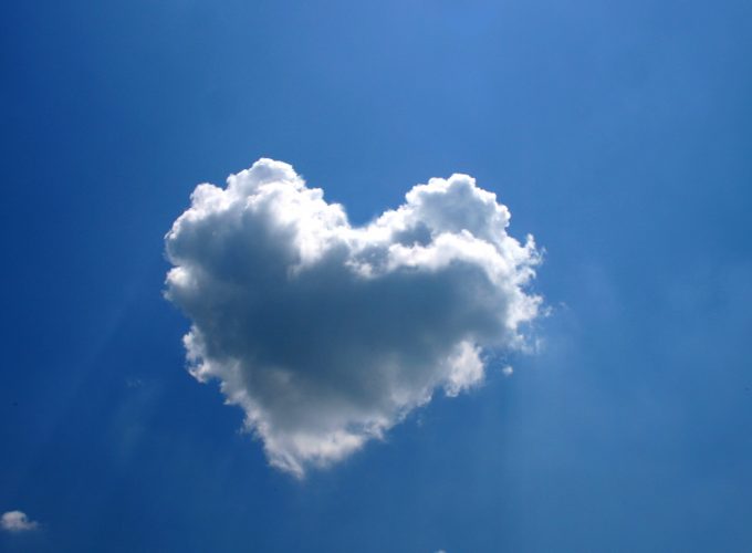 Stock Images love image, heart, clouds, 4k, Stock Images 8066512311